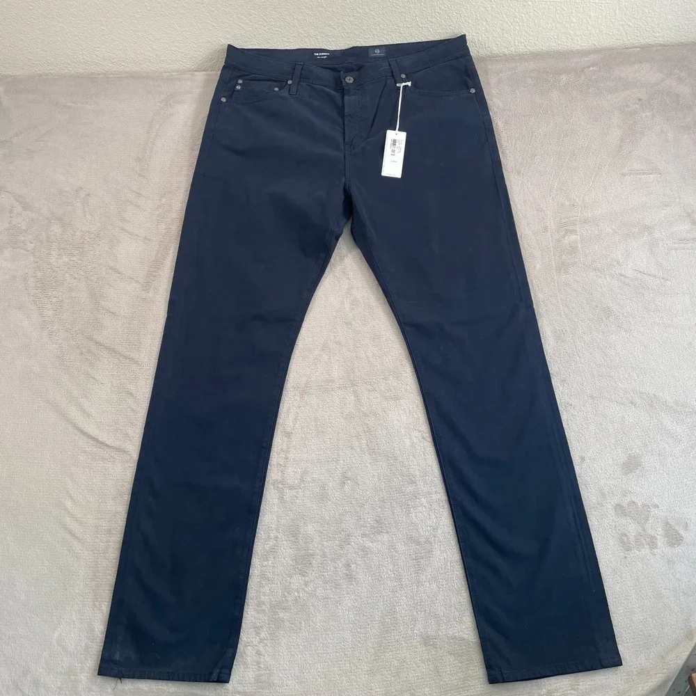 AG Adriano Goldschmied Everett Slim‎ Straight Leg  Jeans Men 38x35 Blue NWT $198